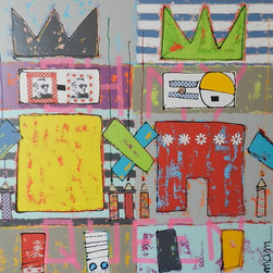 Oh my Queen - 80 x80 cm - Paintings