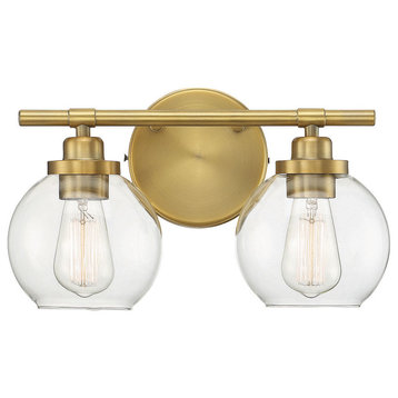 Carson, Warm Brass, 2-Light Bath