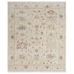Nourison - Nourison Traditional Home 7'10" x 10'1" Beige Vintage Indoor Area Rug - Set the tone for rest and relaxation with this vintage-inspired beige rug from the Traditional Home Collection. Classic Persian motifs are reinvented with transitional styling, then finished with short fringe edges. The machine-made polypropylene construction boasts performance and durability, resulting in a shed-free rug that cleans up easily with regular vacuuming and spot cleaning with a damp washcloth.