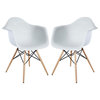 Pyramid Dining Armchairs Set of 2, White