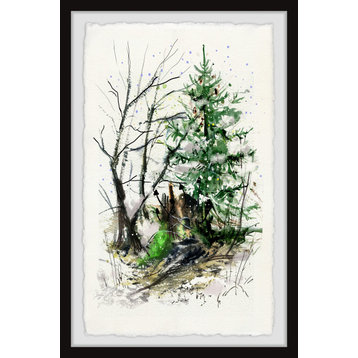 "Christmas Tree Found" Framed Painting Print, 16x24