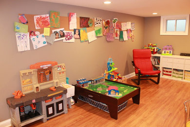 Inspiration for a timeless basement remodel in Columbus