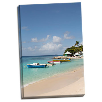 Fine Art Photograph, Caribbean Boats III, Hand-Stretched Canvas