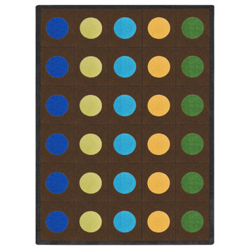 Lots of Dots 7'8" x 10'9" area rug in color Earthtone
