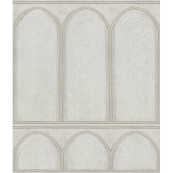 MN1832 Arches Gray / Pearl Wallpaper by York Wallcoverings