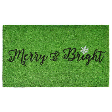 Green Merry & Bright Doormat
