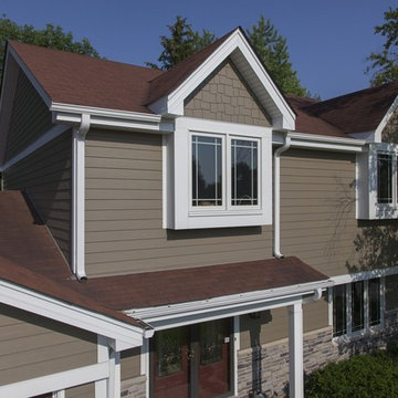 A Sharp new exterior with Andersen Windows & Hardie Siding in Naperville