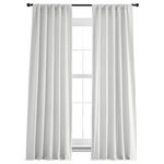 Exclusive Fabrics & Furnishings - French Linen Curtain Single Panel, Crisp White, 50"x84" - The classic French curtain is hard to top in term of sophistication. These drapes are perfect for any window and when you shop with Half Price Drapes you can count on nothing but the finest linens. When quality and affordability are your top priorities we are the company you want to shop with. These French curtains are fully lined for complete privacy and finished off with a weighted hem to ensure they'll hang beautifully. These curtains have our most versatile header, a rod pocket with back tabs and hook belt. There is a 3" pole pocket in the header and back tab loops that will accommodate up to a 1.5" diameter curtain rod with no additional hardware. Additionally, these panels can be attached to curtain rings from clips or by running an S-shaped drapery pin through the back of the header and hanging the drapery pin through an eyelet on the rings. These curtains are sold with no hardware like rings or hooks. We try to provide the most accurate digital images possible. Color may appear slightly different from one screen to another based on differences in computer monitors, brightness, and other selected settings so there may be variations in color between the actual product and the way it appears online.