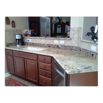 Ruiz Residence - Cafe Cream Granite Kitchen and Bathrooms