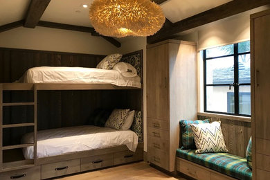 Large transitional kids' bedroom photo in Orange County
