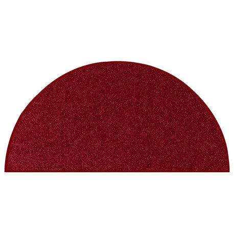 American Bright Solid Color Area Rugs Burgundy - 72" x 144" Half Round