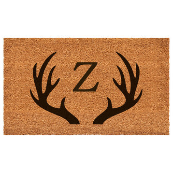 Calloway Mills Antler Monogram Doormat, 24"x36", Letter Z