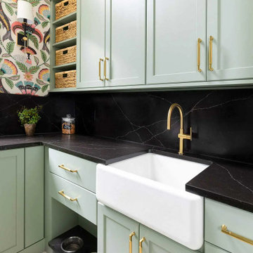 Cheerful Laundry Room Remodel in Birmingham, MI