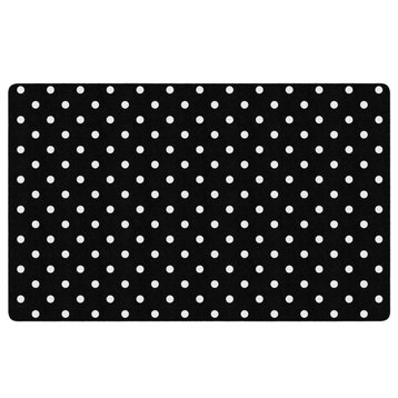 Flagship Carpets CA2021-28SG Black White/Stylish Brights Small B/W Polka Dots