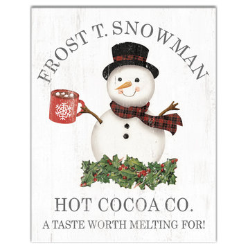Frost T Hot Cocoa 11x14 Canvas Wall Art