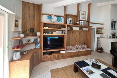 Inspiration pour une salle de séjour design.