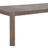 Benzara BM287810 Dining Table, Burnt Brown Eucalyptus Wood Frame, Plank Top