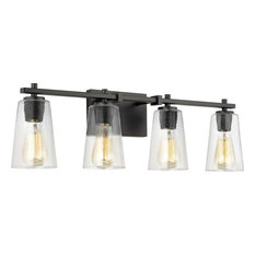 Mercer 4-Light Vanity, Oil Rubbed Bronze, Clear Seeded