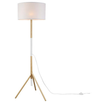 Modway Furniture Natalie Tripod Floor Lamp in White/Natural -EEI-5305-WHI-NAT
