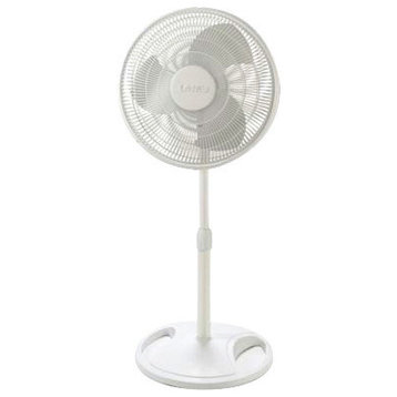16" Oscillating Stand Fan, White