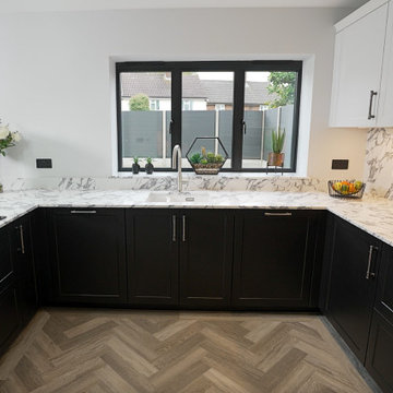 Black Contemporary Shaker Kitchen in Chiswell Green