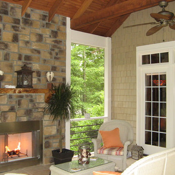 Screen Porch with Fireplace
