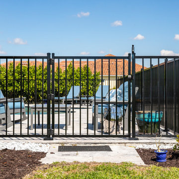 Pool Cage Destroyed By Milton, Replace with Aluminum Pool Fence