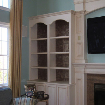 West Orange, NJ Faux Painted Built In Cabinet