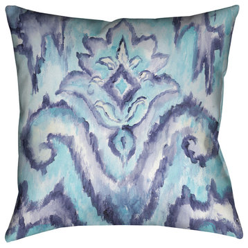 Laural Home Indigo Pattern I Decorative Pillow, 18"x18"