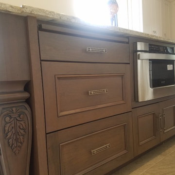 Custom High-End White and Charcoal Kitchen