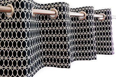 Curl Up Custom Grommet Valance