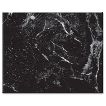 CounterArt Black Marble Design Glass Cutting Board, 15 x 12 Inches