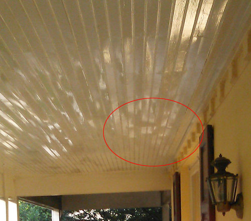 Mysterious Leak In Front Porch Roof, Water Dripping From Light Fixture Condensation