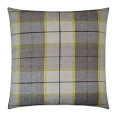 yellow plaid pillow