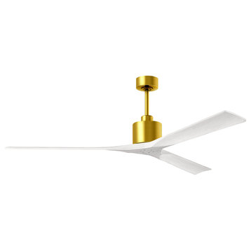 Nan XL 6-Speed DC 72 Ceiling Fan in Brushed Brass with Matte White blades