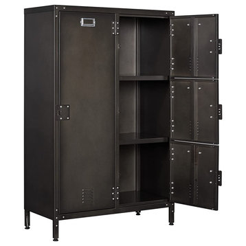 Storage Cabinet, Storage Employees Locker, Steel Locker, Lockable Door, 4 Doors