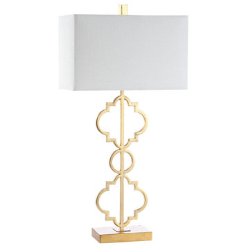 JONATHAN Y Lighting JYL3071 Selina 32" Tall LED Table Lamp With - Gold Leaf