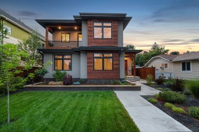 Inspiration for a contemporary exterior home remodel in Denver