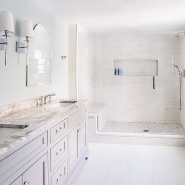 Spa-like master bathroom with oversized shower
