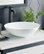 Verona Murano Glass Bathroom Sink, Bianco