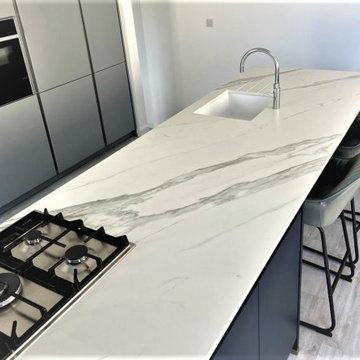 Blue and Grey Two-tone Kitchen in Macduff