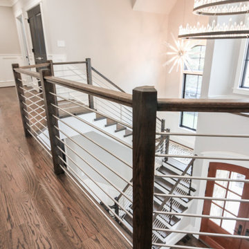 Project #72 | Modern Staircase with Horizontal Steel Rod Railing