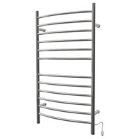 Radiant Large 12 Bar Hardwired/plug in combo Towel Warmer, Polished, Curved Bars
