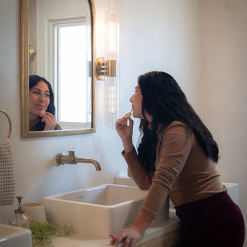 Part 2 - Modern and Understated Mediterranean Escape: Guest Bathroom