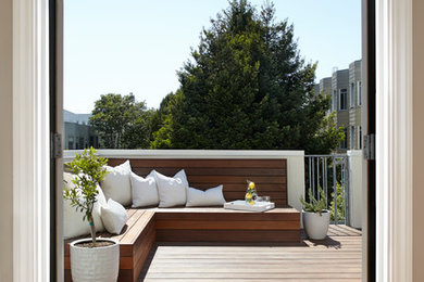 Mid-sized minimalist rooftop deck photo in San Francisco with no cover