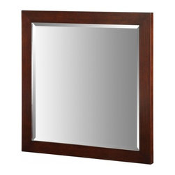Xylem Essence Dark Walnut Bathroom Mirror - Bathroom Mirrors