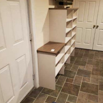 Boston Area Custom Garage Entryway Shoe Storage