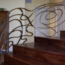 Artistic iron handrail with mill finish - Products