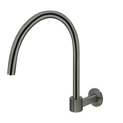 MEIR SHADOW ROUND HIGH-RISE SWIVEL WALL SPOUT SKU: MS07-PVDGM - Bathroom Sink Taps