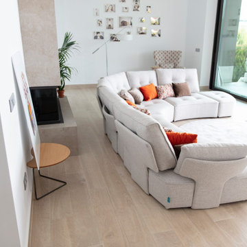 Arianne Love Contemporary Fabric Modular Sofa